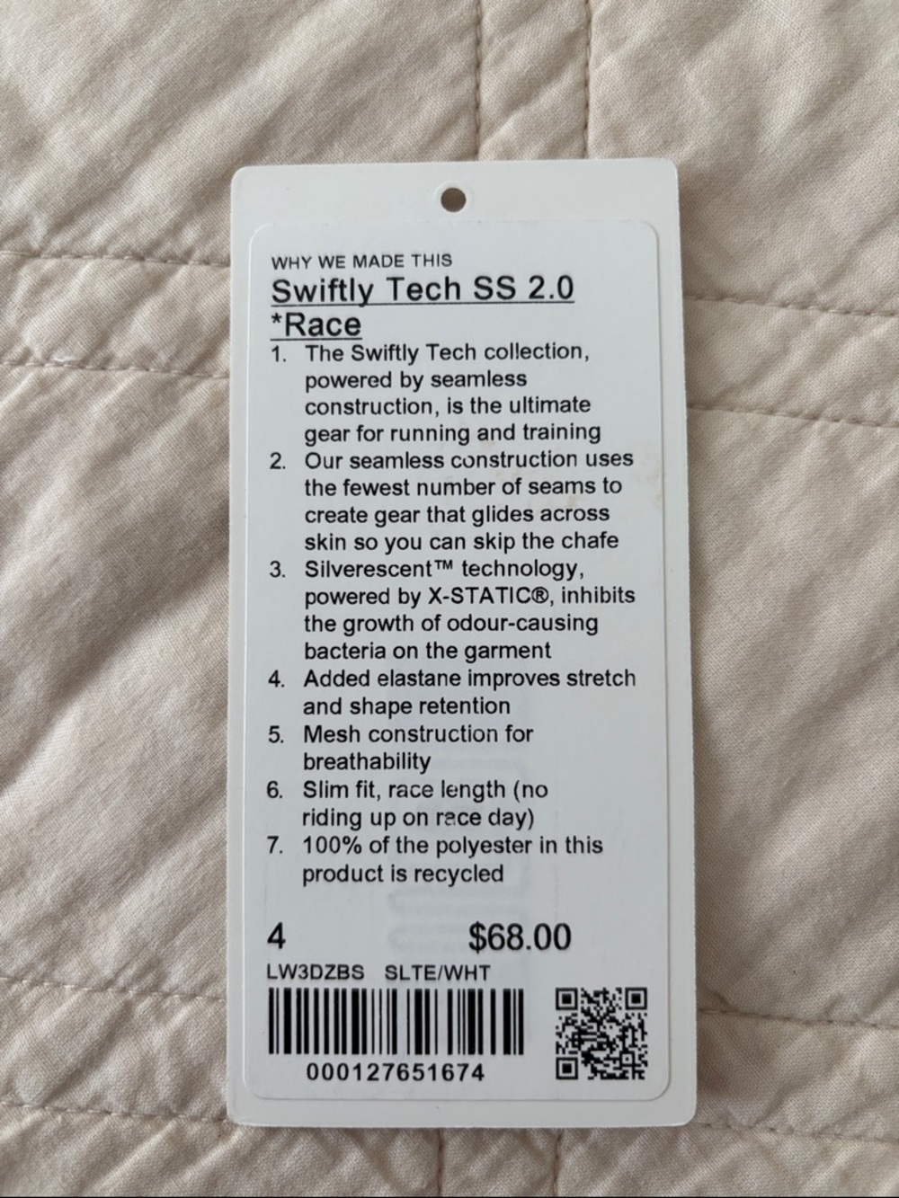 Lululemon Swiftly Tech Short-Sleeve Shirt 2.0 - Race/Waist Length - Picture 9 of 9
